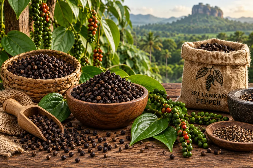 Sri Lankan Pepper prepared for international export.